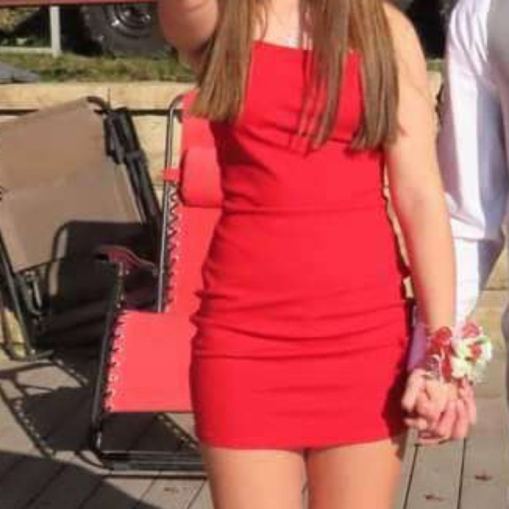 Lulu's Vibrant Red Mini Dress